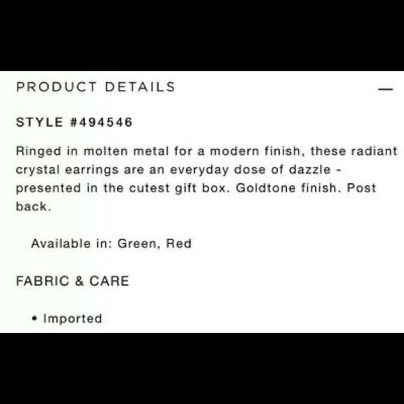 Ann Taylor LOFT Stud Clear Crystal Earrings with Gift Box - Picture 9 of 9